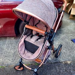 Baby Stroller 3 In 1 With Springs On The Wheels For Jogging 