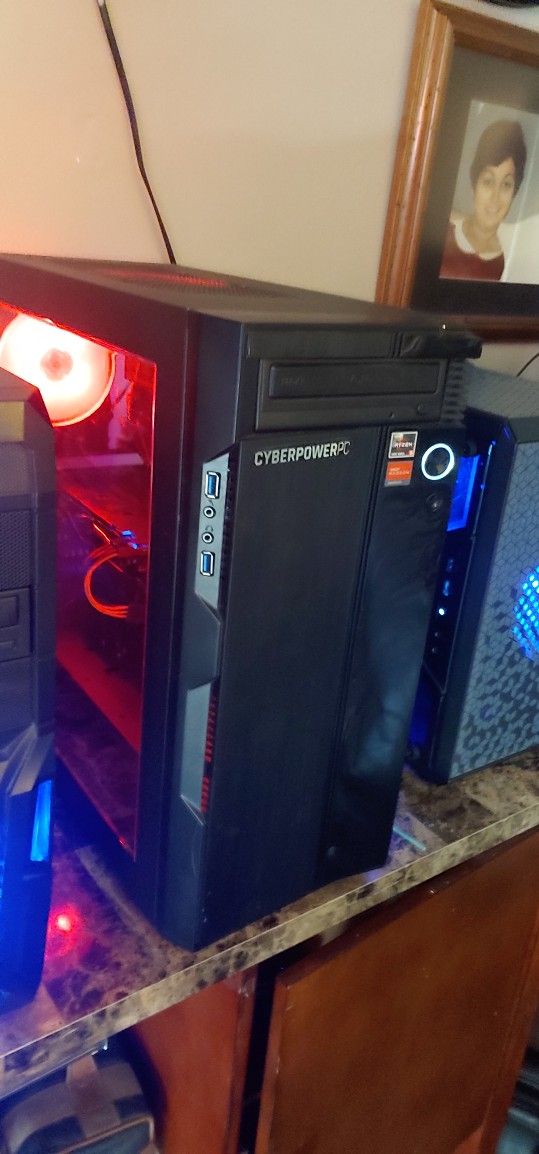 i5 Desktop With Cyber Power Case Rgb Lights, 8Gb Of Ram, 500Gb Hd,Led Monitor,Mouse,keyboard Super Fast 