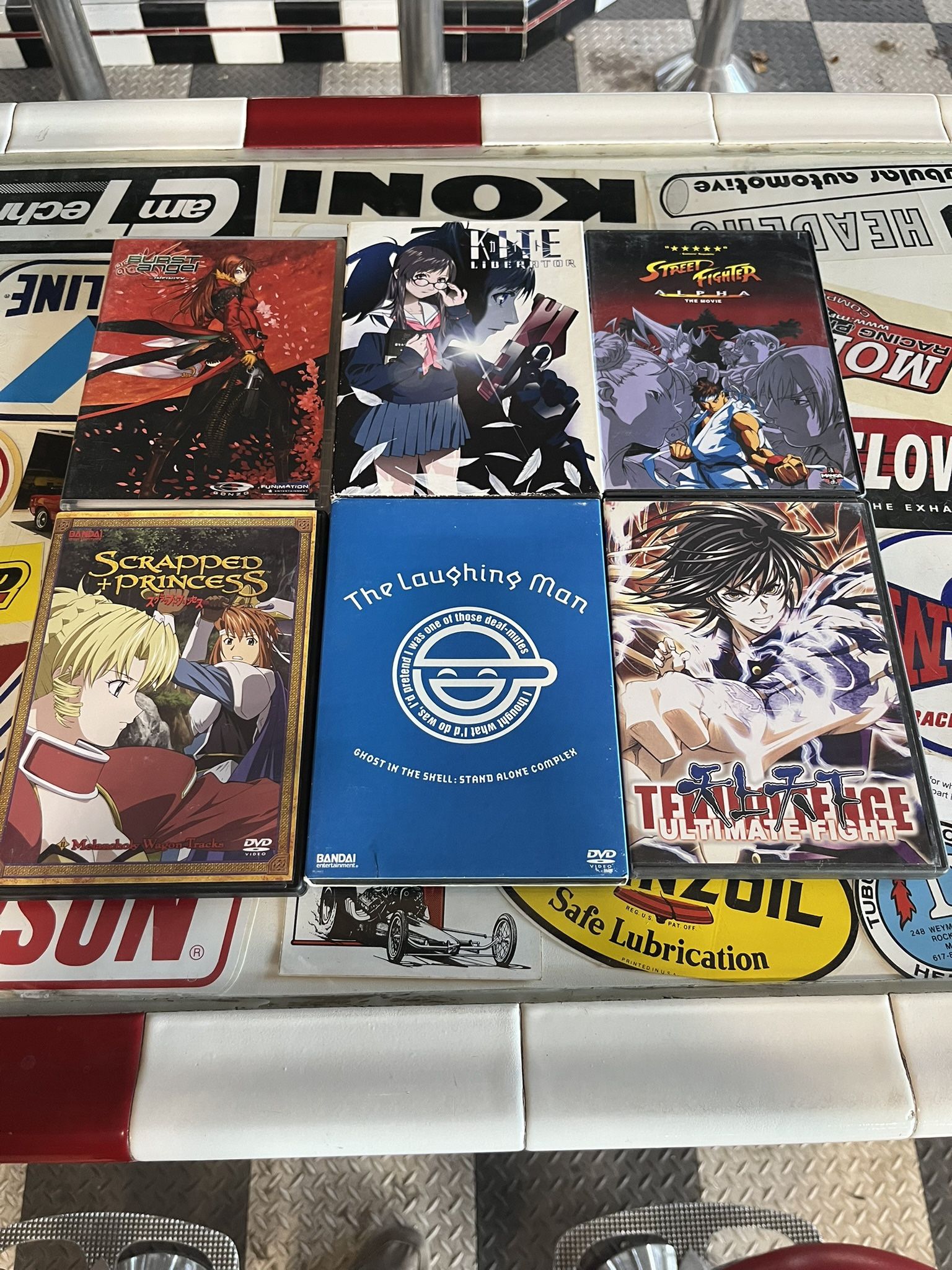 Anime DVD Lot - Street Fighter, Ghost In The Shell, Burst Angel, Kite, Plus More