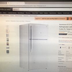Brand New Kenmore Refrigerator 20.84 Cu Ft White