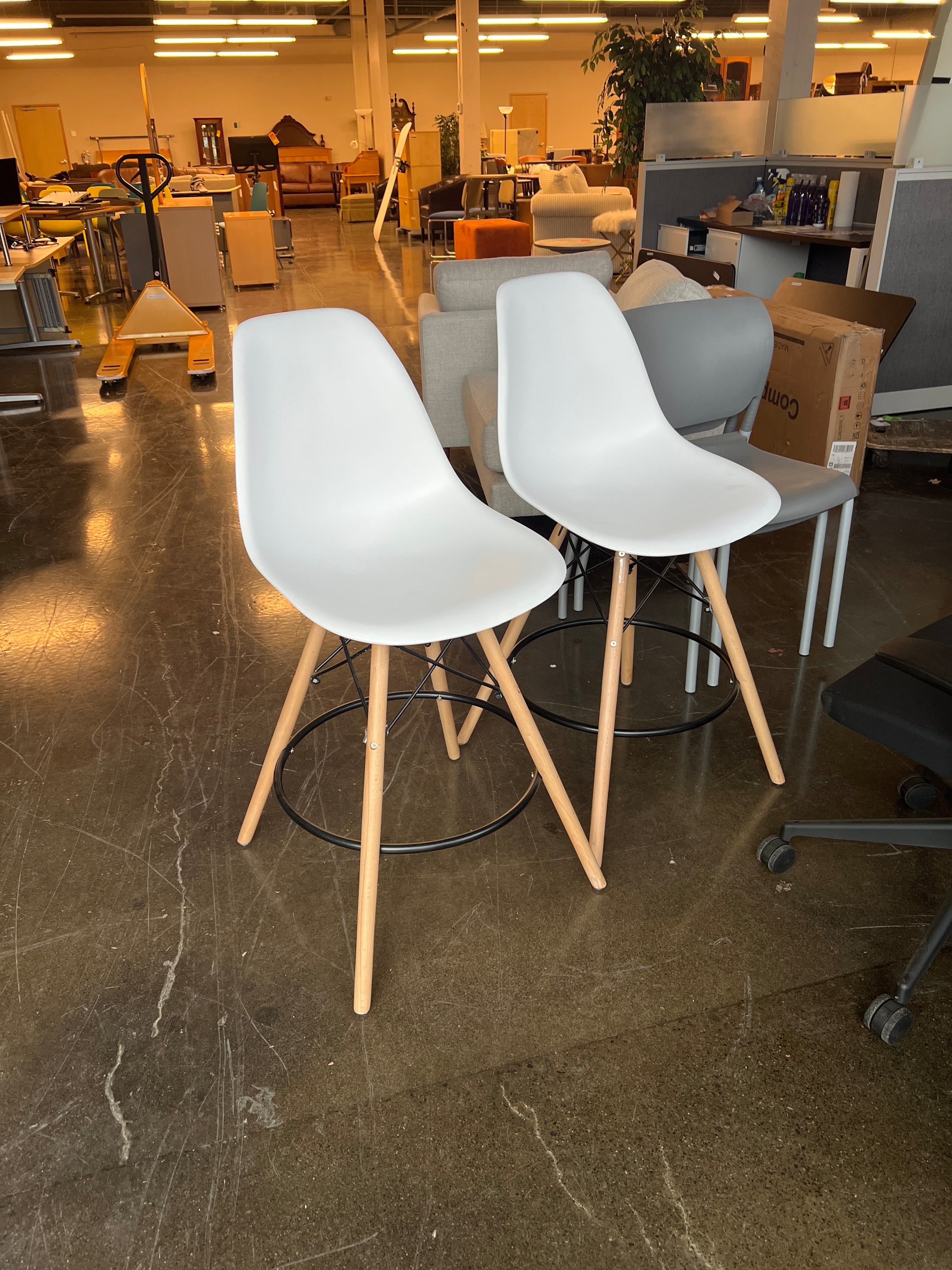 Mid Century Modern Eames Style Counter Stool