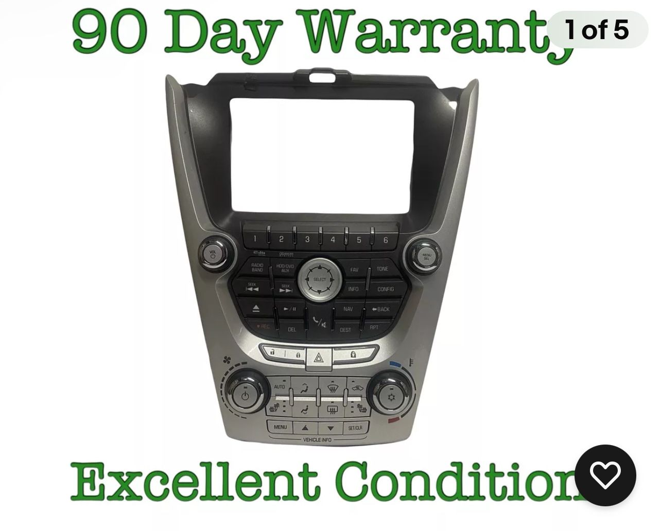 2010 - 2011 Chevy Equinox Radio Heater Control Panel OEM (contact info removed)9 GM154U