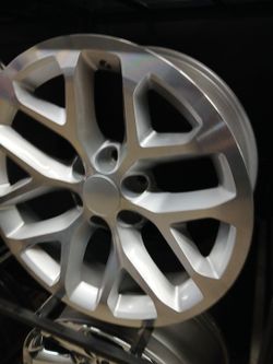 20x9 silver rims 6 lug 6x139 6x5.5 On new tires 275 55 20