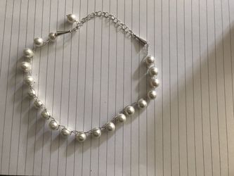 Sterling silver pearl necklace