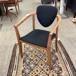 Black Dark Wood Arm Chair