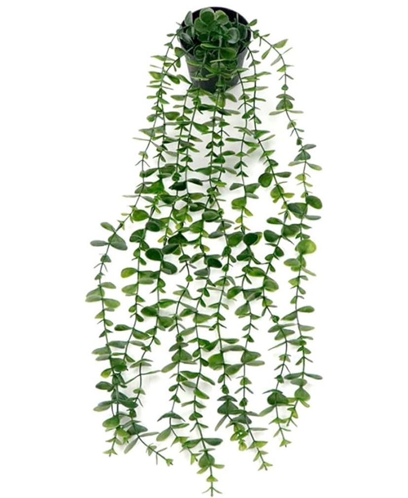 Artificial Hanging Plants, Fake Hanging Plants Potted Plants Fake Potted Greenery Plants in Pot for Home Decor Indoor Outdoor Shelf Decor