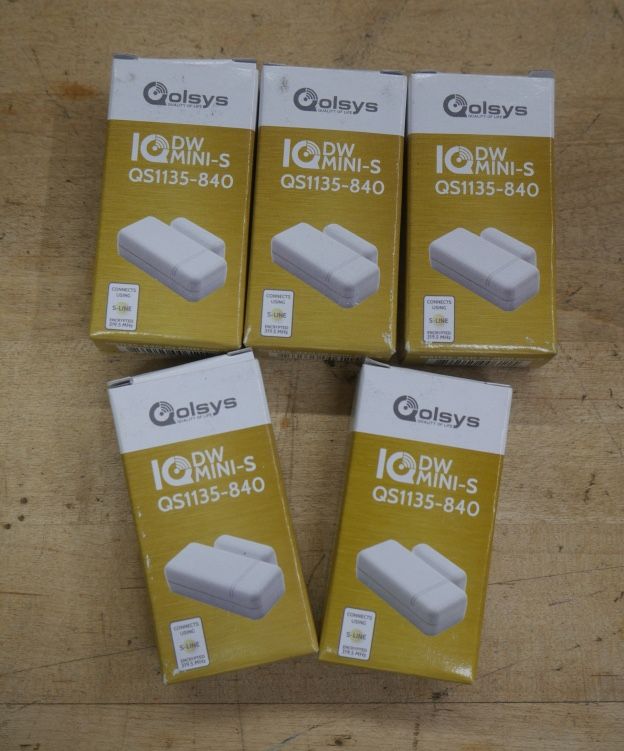 lot 5 Qolsys IQ DW Mini S-LINE Encrypted Door/Window Sensor - QS1135-840 new