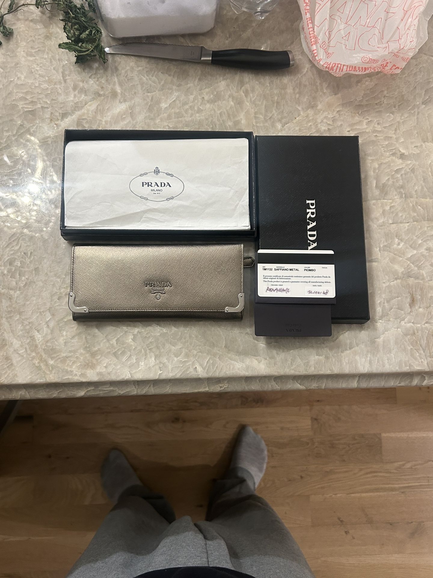 Prada Wallet With Coa 