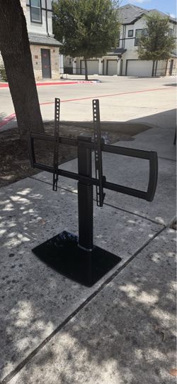 Black TV Floor Stand with Mount Bracket