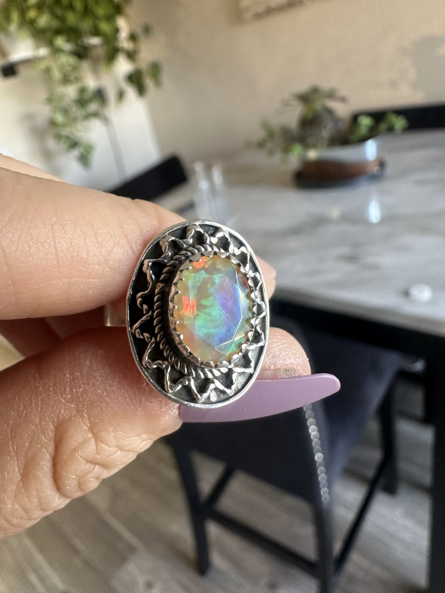Ethiopian Fire Opal Ring