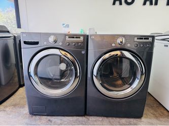 Lg front load super capacity washer and gas dryer set