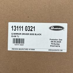 Quadratec Jeep Wrangler Side Mirrors new in box