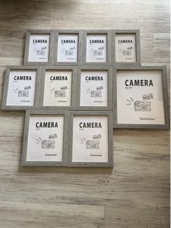 10 assorted picture frames