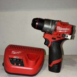 M12 FUEL 12-Volt Li-Ion Brushless Cordless 1/2 in. Hammer Drill w 2.0Ah Battery, Charger