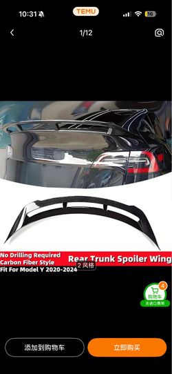 Tesla model Y spoiler