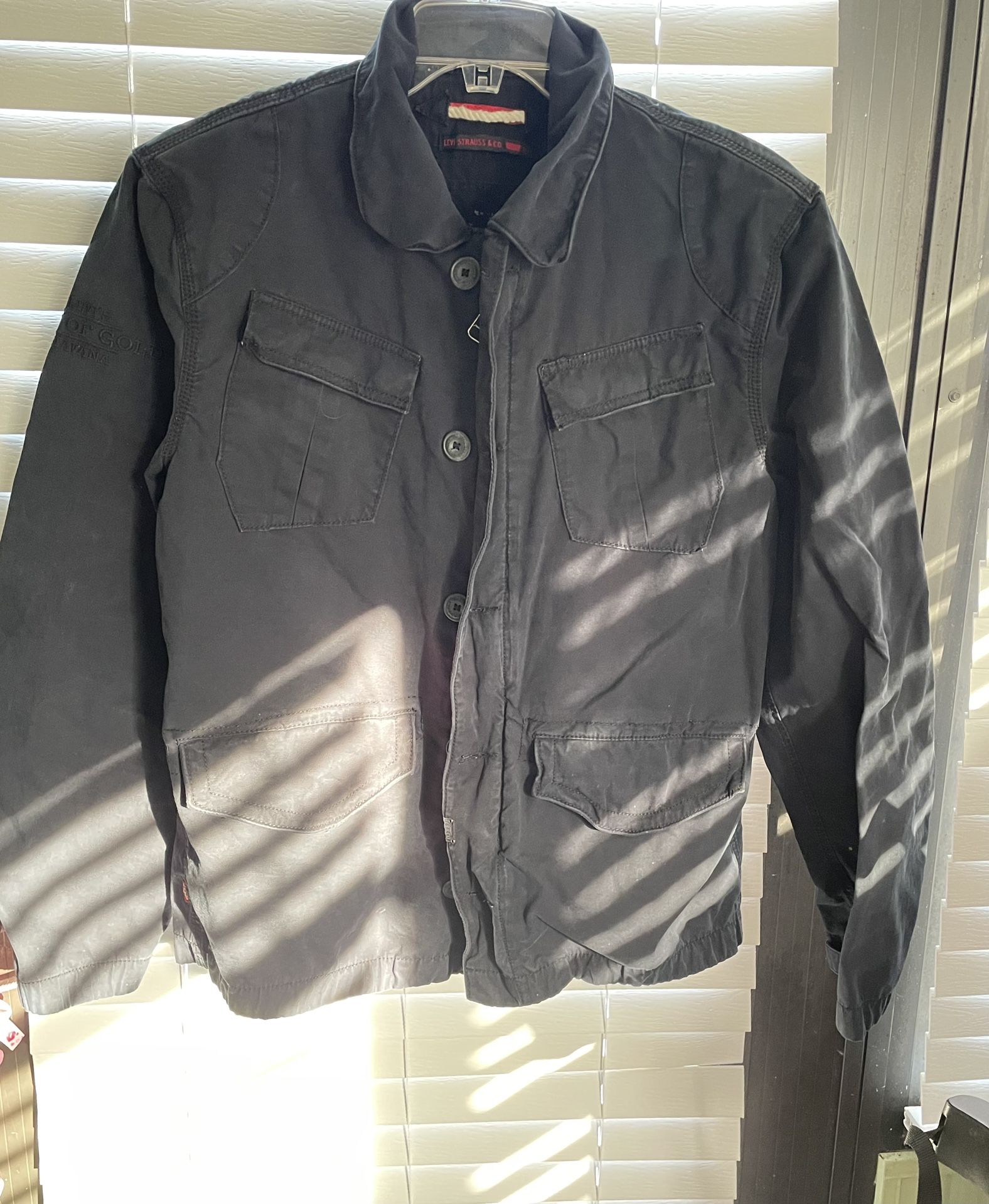Levi’s Women’s Black NonHooded Jacket - Pea Coat Inspired - Size Med - Weighty