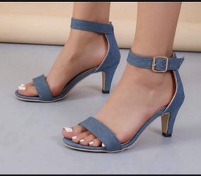 Denim Sandals 7.5 NEW