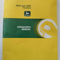4640 and 4840 John Deere Tractors Manual