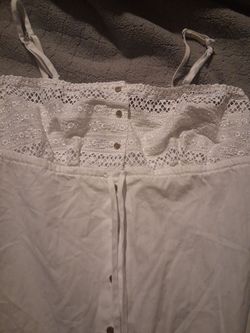 DKNY white lace tank top