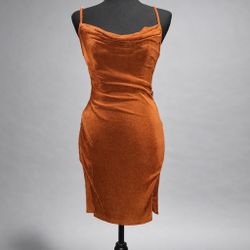 Beige Botany Rust Bodycon Dress Size M