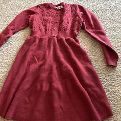 girl's - Grace Karin Burgundy Sweater Dress, Size 12Y unused no tags 