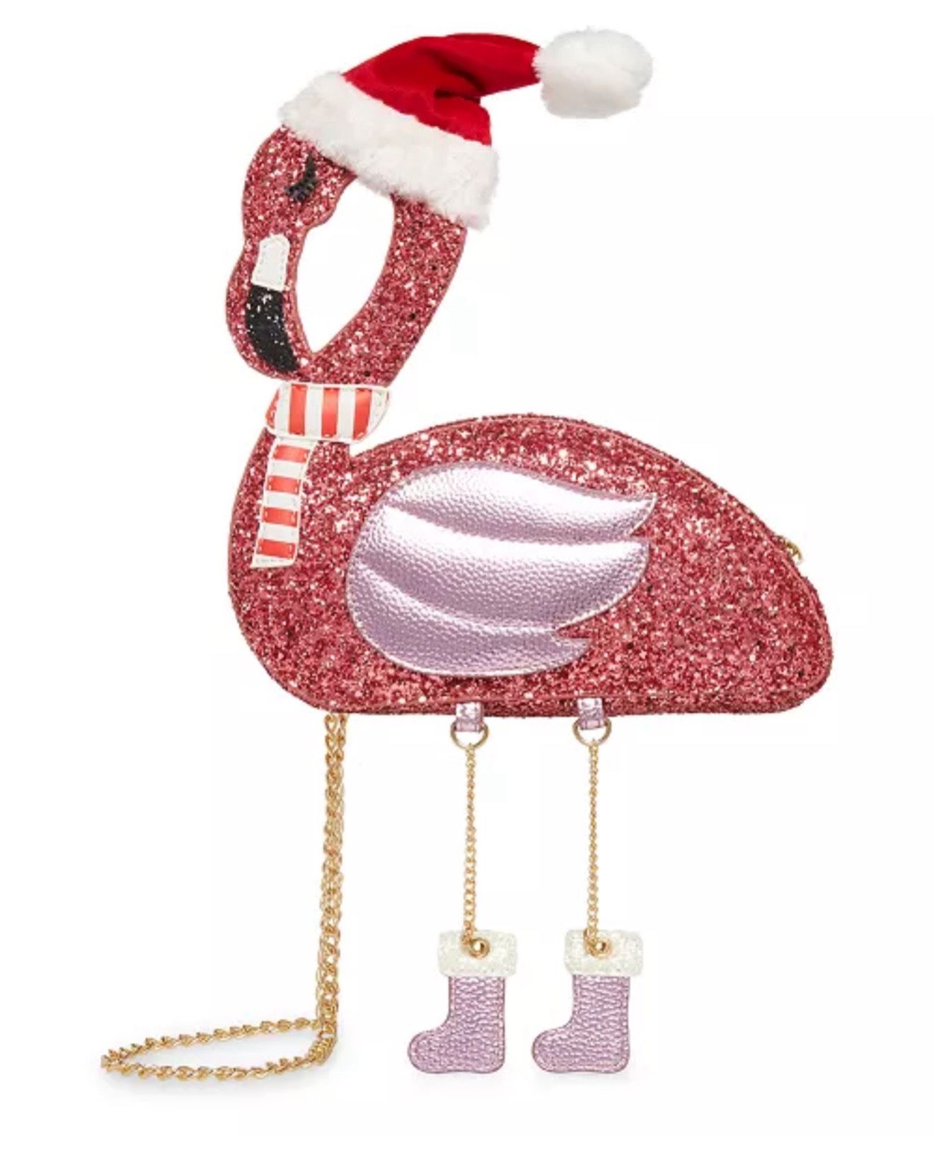 Christmas Santa Flamingo Betsey Johnson Crossbody Bag