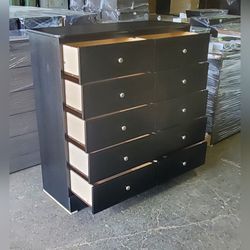 Ten drawers dresser with rails / 10 drawers dresser with rails