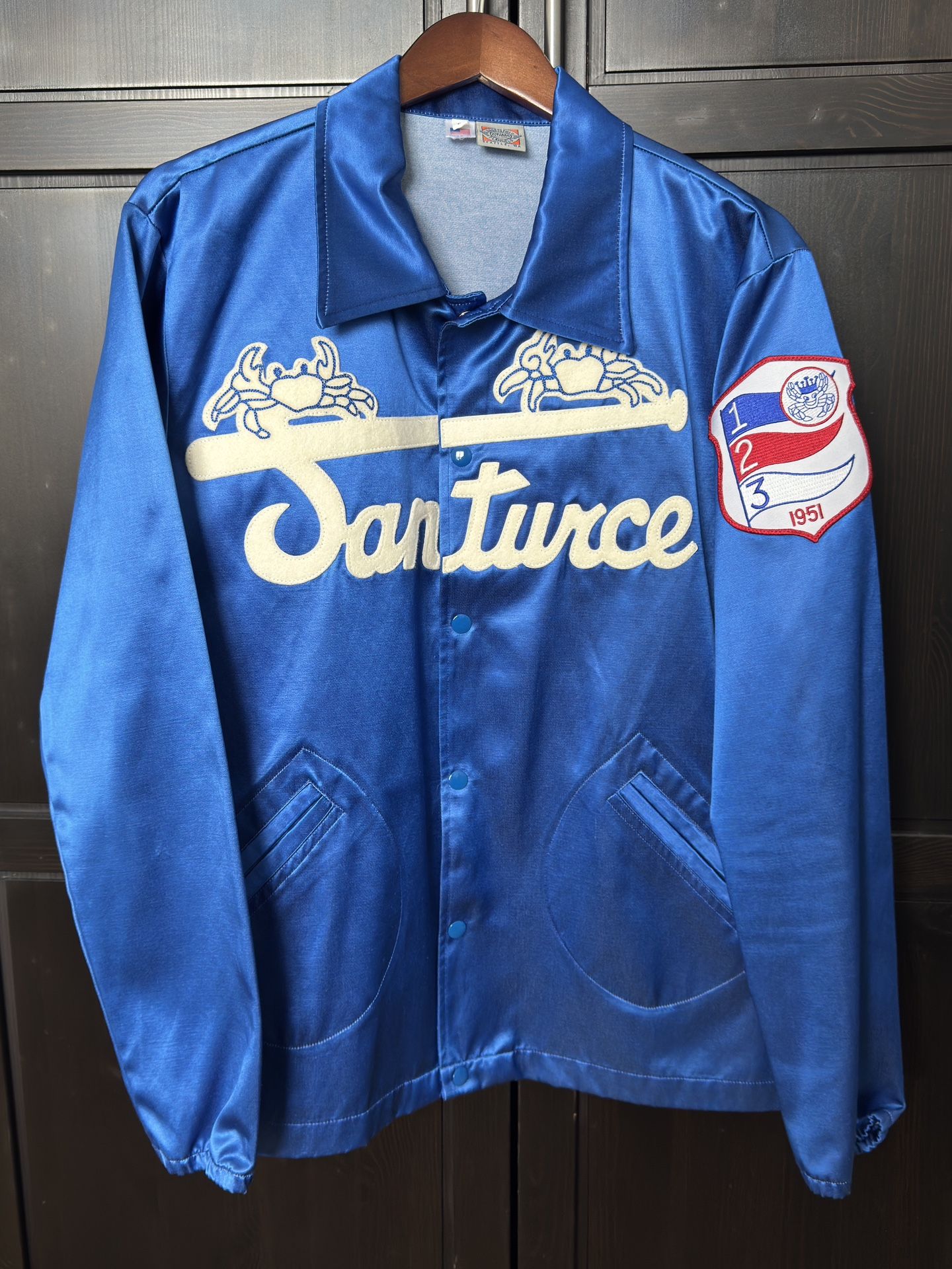 RARE Ebbets Field Flannels 1951 Authentic Satin Santurce Baseball Club Jacket (Men’s Large) (NEW w/o Tags)