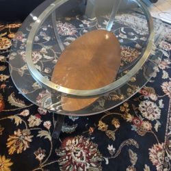 2 Tier, 4 foot long, Glass wood coffee table

48x12x28