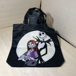 Disney Tim Burton’s Nightmare Before Christmas Jack & Sally  Twill Tote Bag New With Tags
