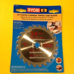 5" Ryobi Laminate Wood Flooring Saw Blade 24 Tooth Carbide Tipped
