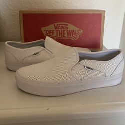 Vans slip on top leather perf skate shoe