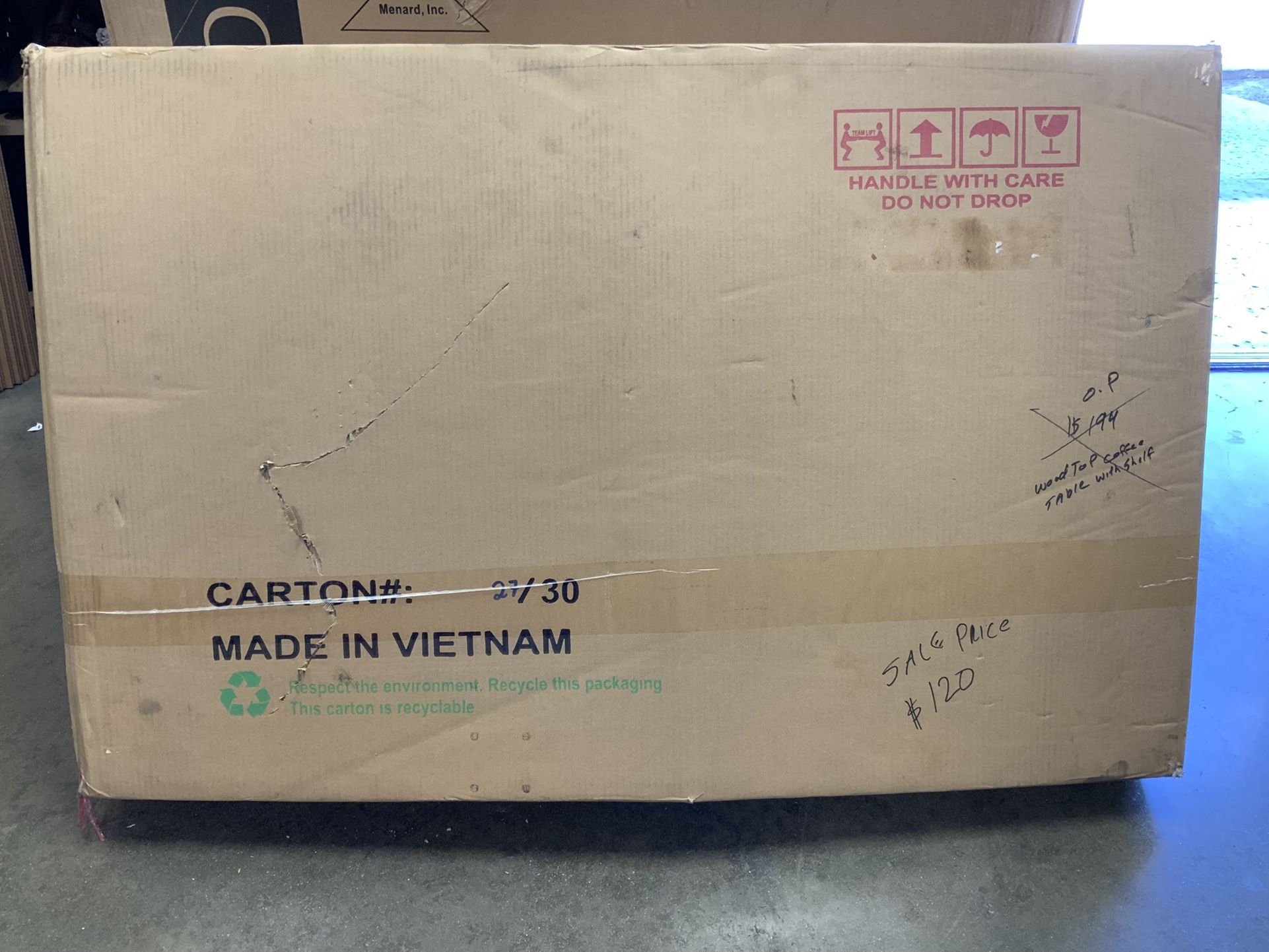 Solano Coffee Table International Concepts Solid Parawood, Farmhouse Style