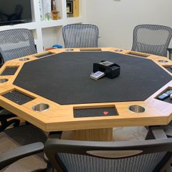 Poker Table with 8 chairs 