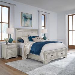 Jayla Queen Wood Storage Bed, New 