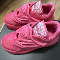 Versace Odisea Leather Dark Pink Low Top Sneakers 