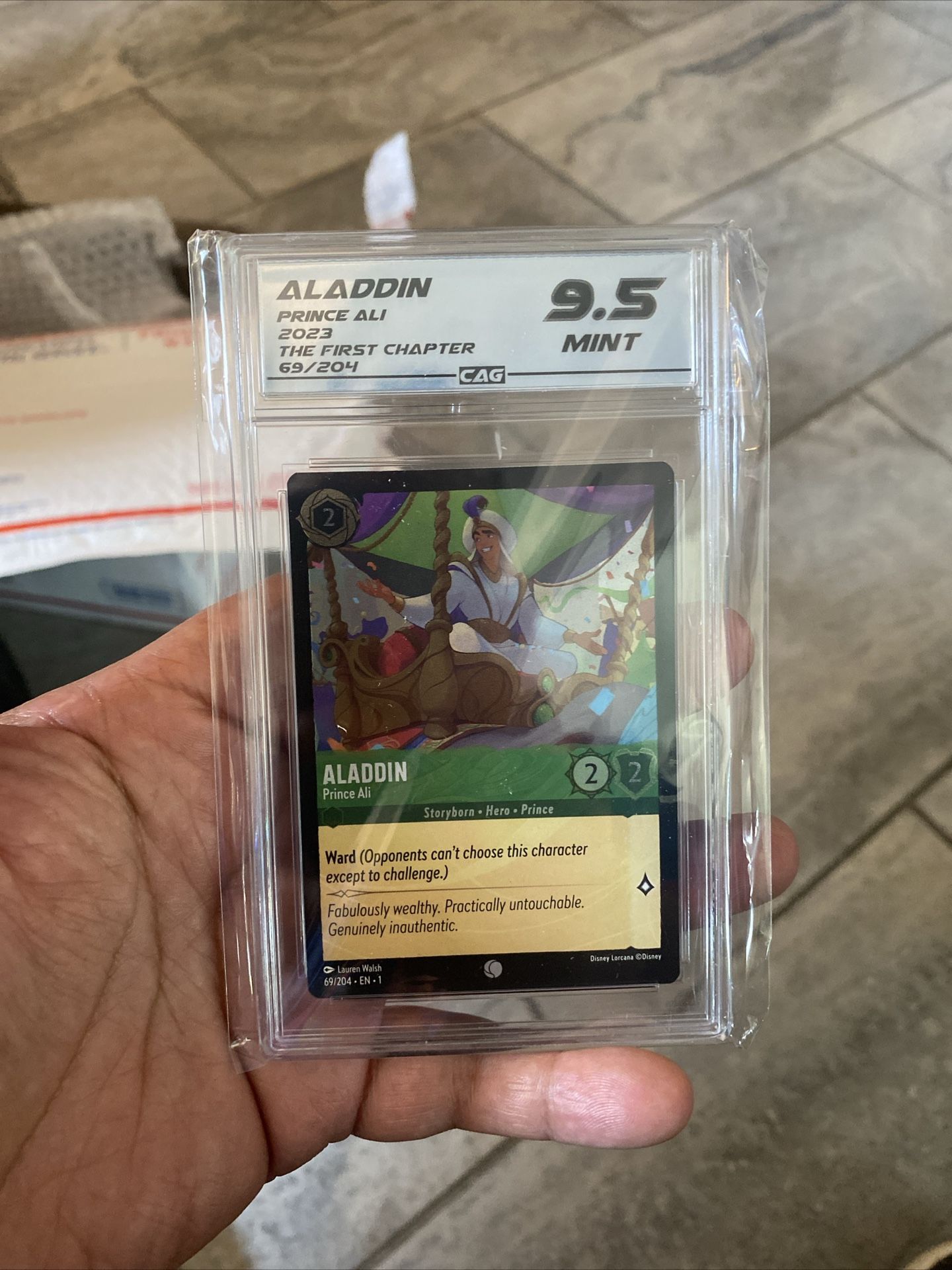 2023 Disney Lorcana The 1st Chapter Aladdin Prince Ali 9.5 Graded 10 MINT