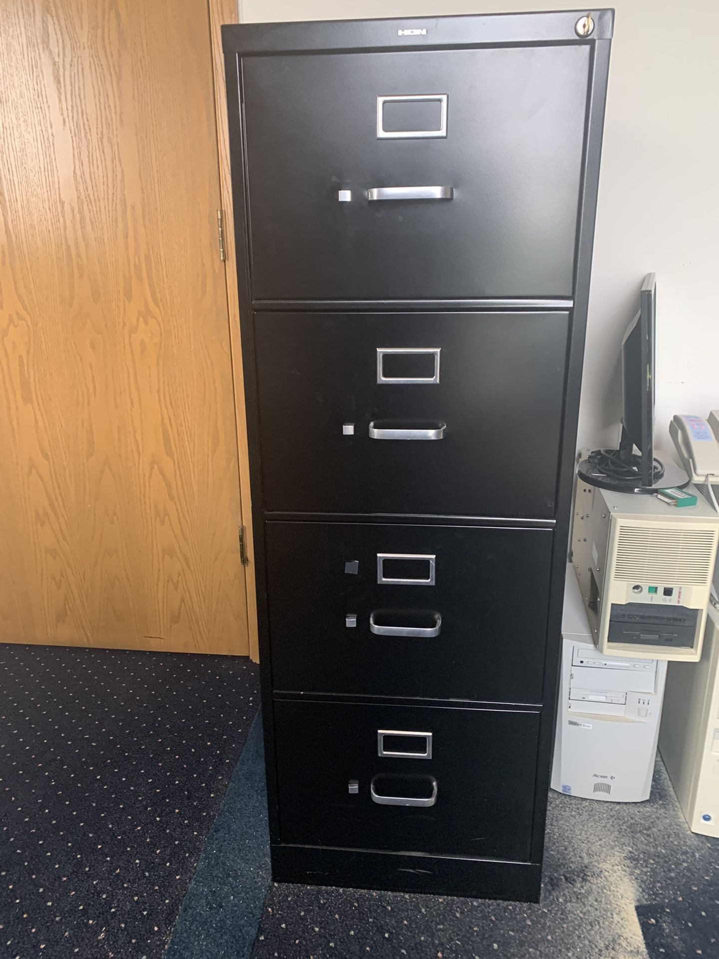 Hon brand legal file cabinet with key lock