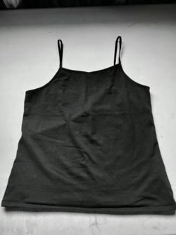 Essential Black Spaghetti Strap Cami Tank Top 🖤