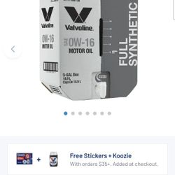 Valvoline Full Synthetic 0W-16 5 Gal