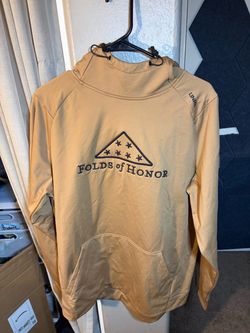 UNRL Folds of Honor tan hooded pullover- Large