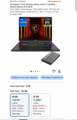 Msi 5070 Gaming Laptop, Recently Got As Gift Never Used