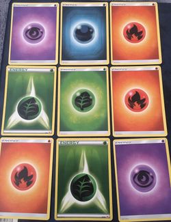 9 Pokemon Energy Cards for $12