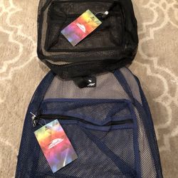 Black Or Blue Netting Backpack