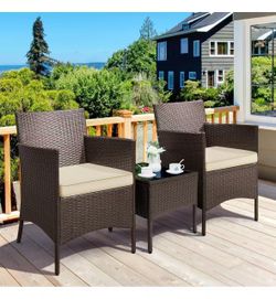 ❤️🔥 3-piece wicker patio furniture set