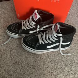 Great Condition Black High Top Vans Size 2Y