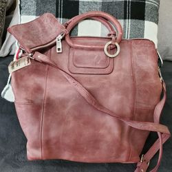 Beautiful Mauve Leather Handbag