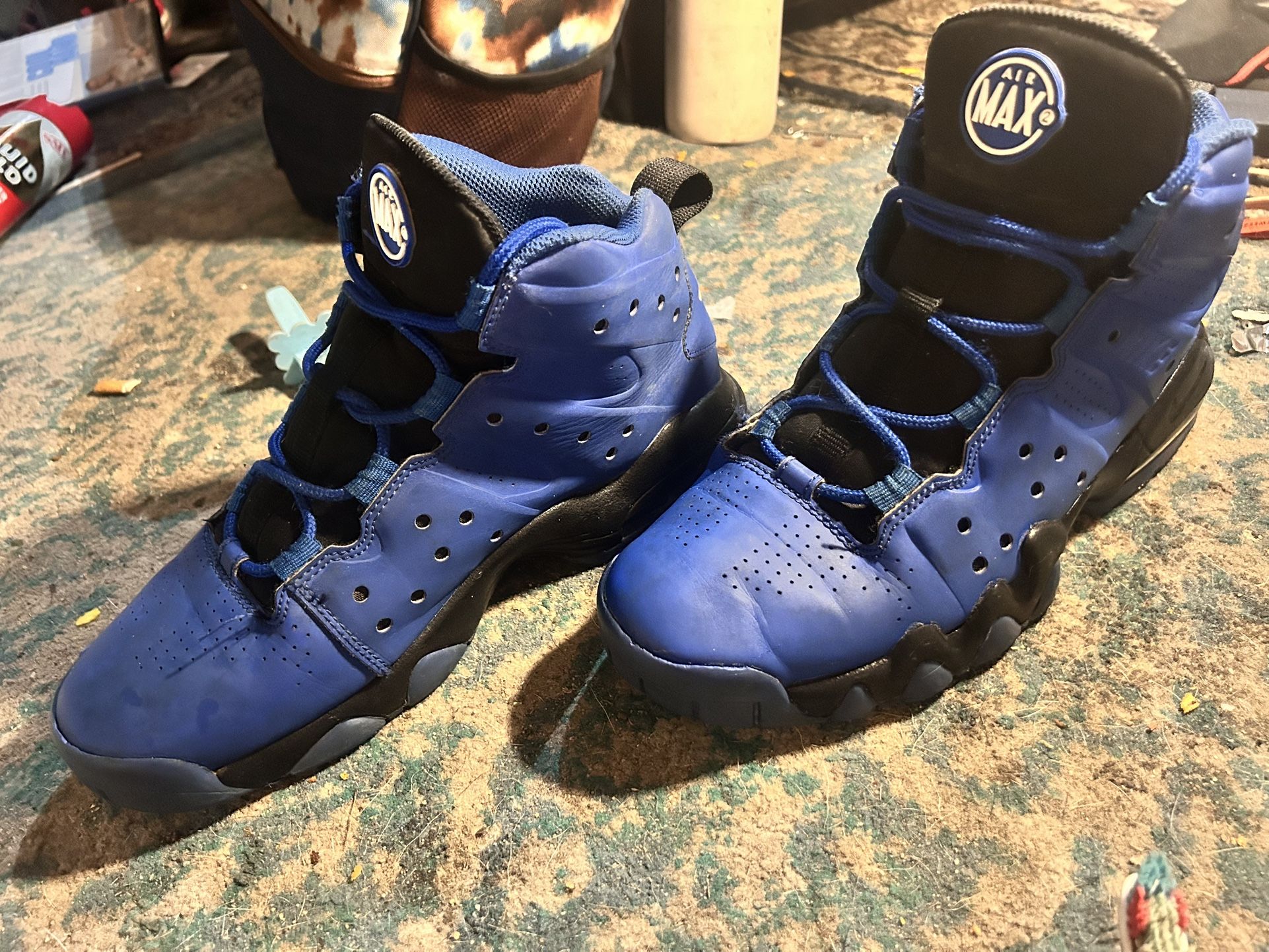 2013 Nike Air Max Barkley Game Royal Blue Basketball Shoes Size 6.5Y
