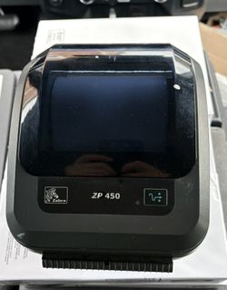 Zebra ZP450 Thermal Label Printer (Roll Of Labels And All Original Cords Included)