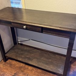 Solid Wood Table With Drawer